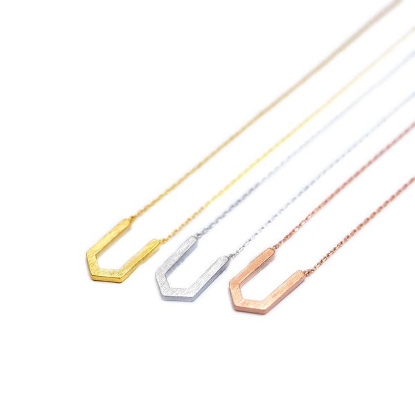 

fashion v pendant necklaces simple style v-shaped geometric necklaces, Silver