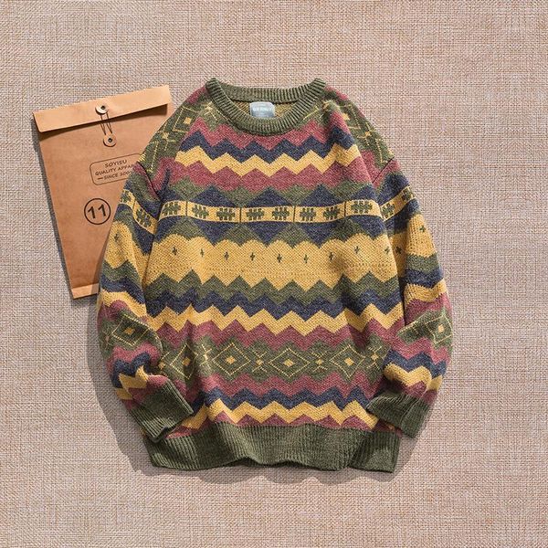 

korean style man sweaters casual loose fashion harajuku crewneck winter pullover man sweaters pull hiver men's clothing db60my1, White;black