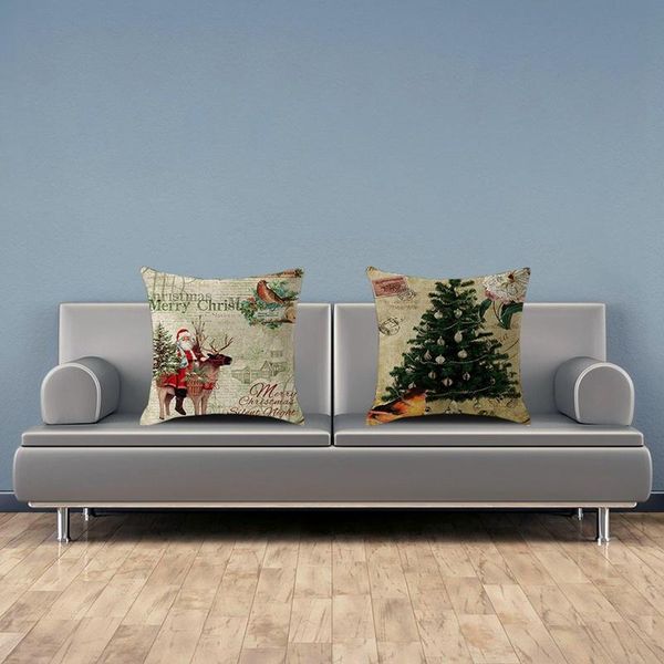 

cushion/decorative pillow square pillowcase cushion case toss hidden zippered pillows christmas style pattern decor