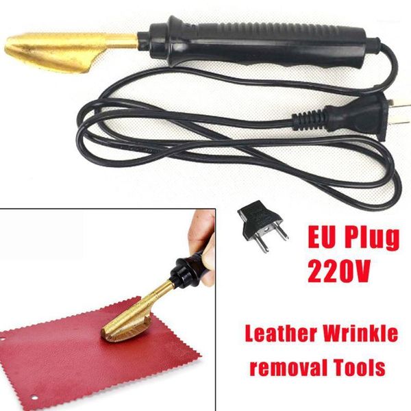

adjustable mini iron electric hand tool diy crafting leather wrinkle remover sewing shoes eu plug 220v bag handle household1, Black