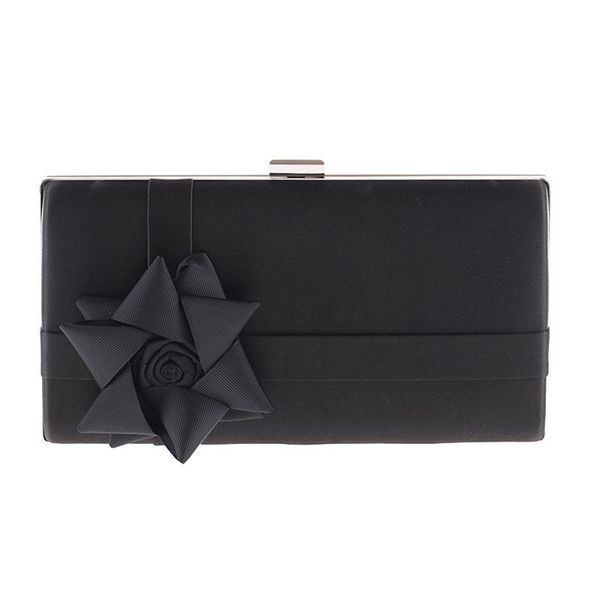 

2020 new black women's bag satin handbag bridal wedding evening bag clutch party purse makeup shoulder xst211-b