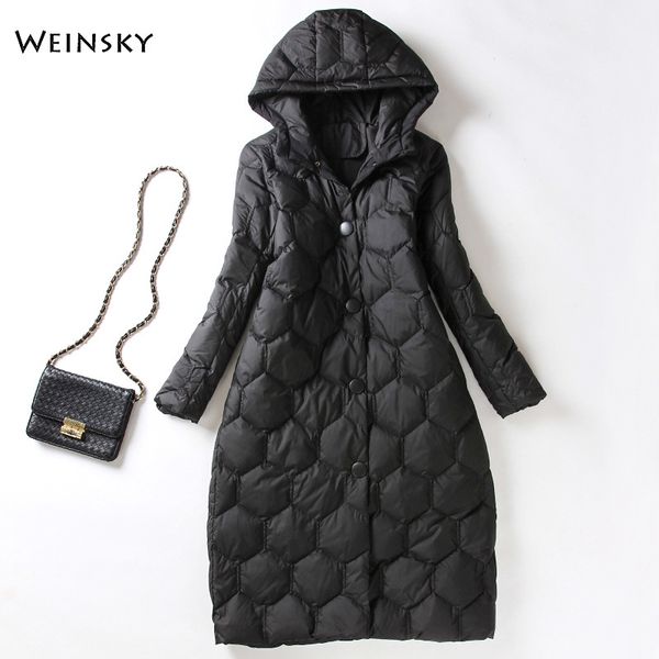 

winter women long jacket white duck down jackets warm coat parka female elegant outwear
