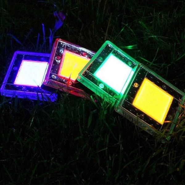 

6x6 solar paver brick lights square solar underground lamp inground pathway light for garden road path landscape
