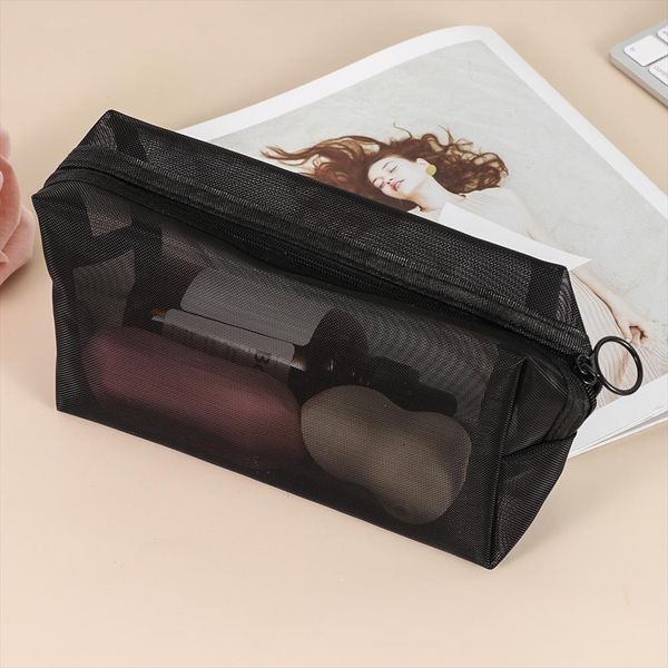 

1pcs women men neceser cosmetic bag transparent travel fashion small large black toiletry makeup organizer bags case pouch