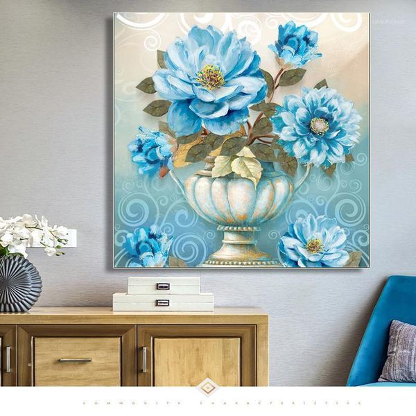 

scandinavian flower poster abstract canvas painting wall art posters and prints pictures for living room decoration home decor1