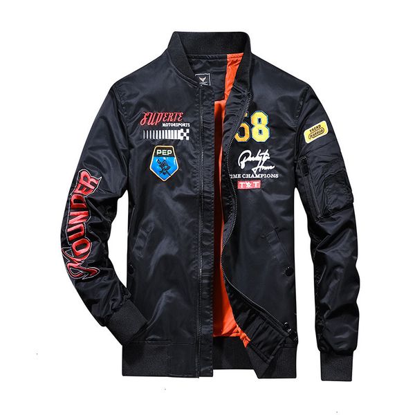 

fashion mens coats 2020 flight satin jacket bomber with embroidery