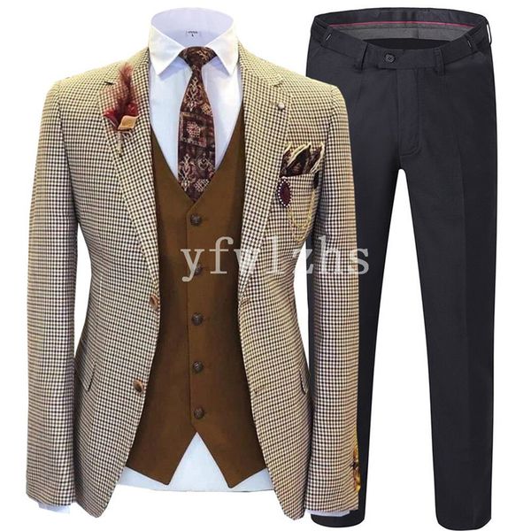 

classic two buttons handsome groomsmen notch lapel groom tuxedos men suits wedding/prom man blazer ( jacket+pants+vest+tie) w615, Black;gray