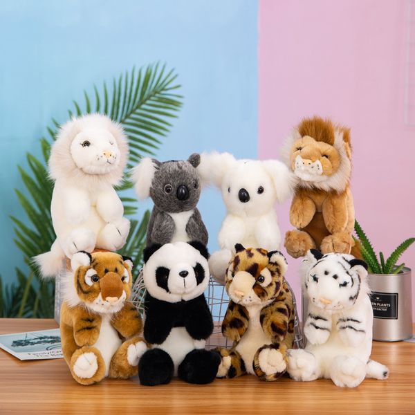 

1pc 23cm creative simulation tiger plush toy stuffed soft animal forest lion pillow dolls for children kids birthday gift
