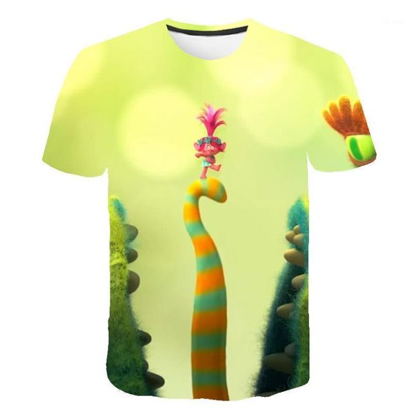 

men's t-shirts cartoon hair wizard 3d children's printed cute girl fashion funny short sleeve t-shirt1, White;black