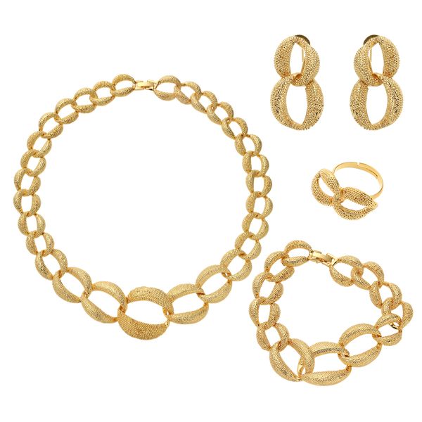 

new design women dubai jewelry sets luxury bridal nigerian wedding african beads jewelry set, Slivery;golden