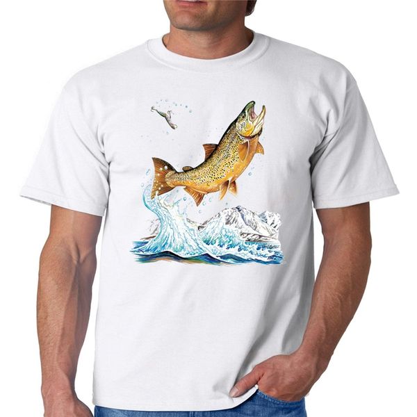 

trout fishing tshirt fly fishing brown rainbow trout lake angler multiple colors and sizes tee shirt sport hooded sweatshirt hoodie