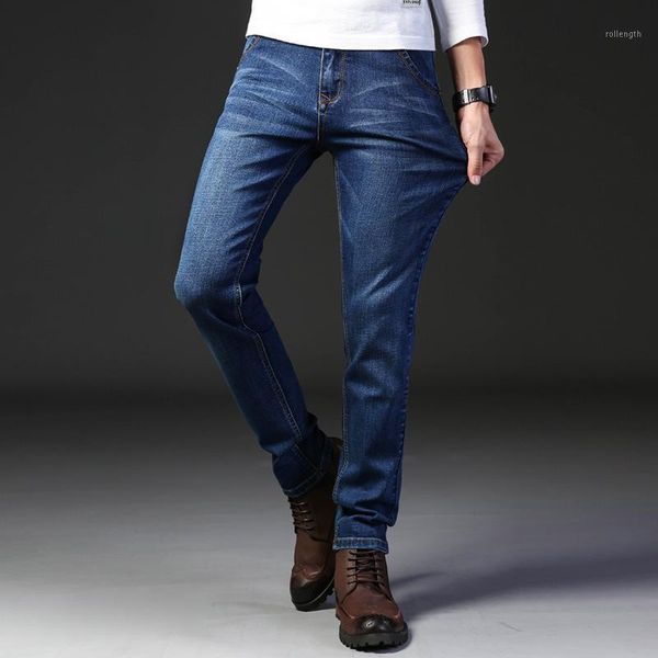 

2020 autumn new men jeans classic fashion designer denim skinny straight jeans male casual slim fit trousers,8151, Blue