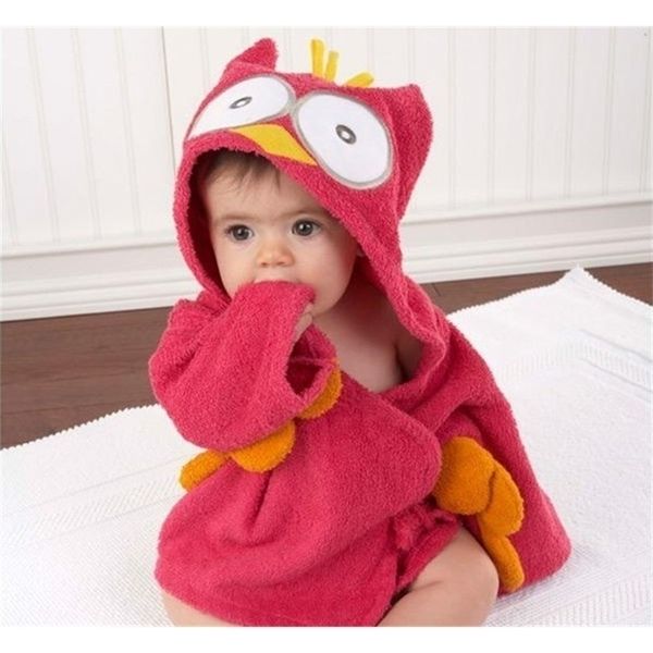 

0-6y children robes animal boys girls cotton sleepwear baby bathrobe romper kids home wear baby hooded bath towel robes cartoon y200325, Blue;red