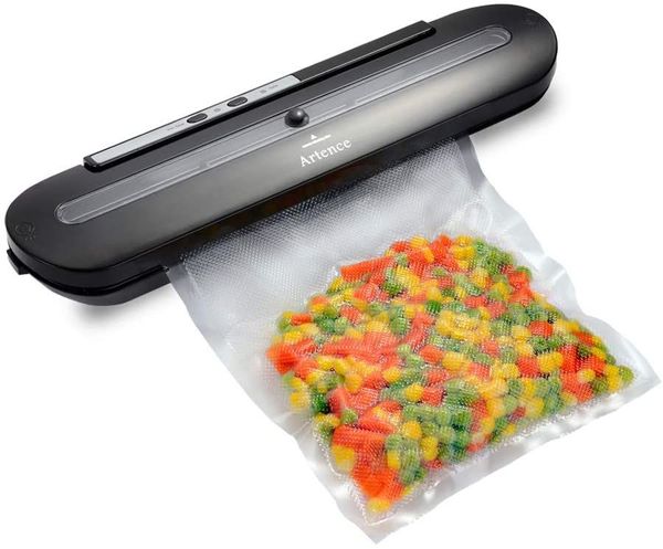 

artence vacuum sealer machine automatic food sealer for food storage with 10pcs vacuum sealer bags compact design easy to