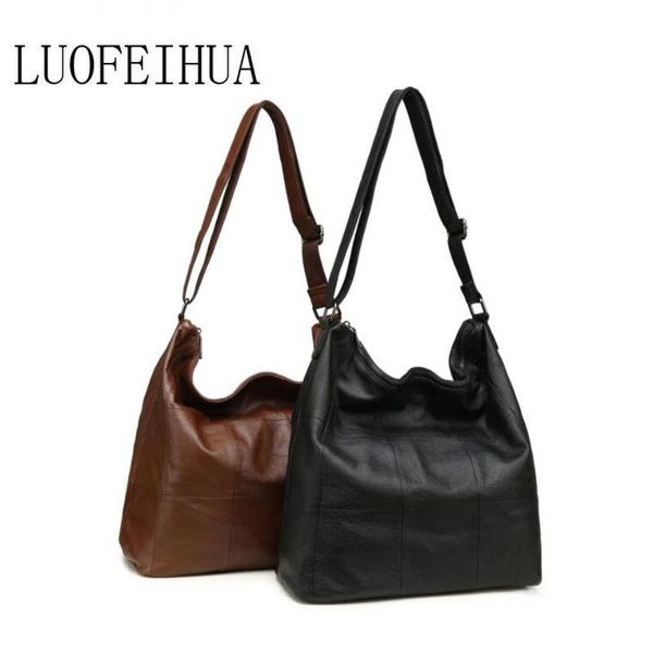

luofeihua leather handbags 2020 new european and american fashion messenger bag soft leather female shoulder bag