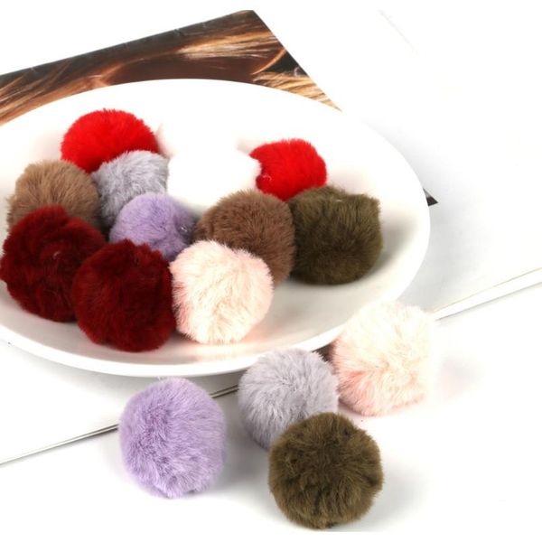 

4cm pompon bunny fluffy keychain pom pom bulb woman bag porte cleff trinket natural rex rabbit hair ball real wool fur f sqcwlh, Slivery;golden