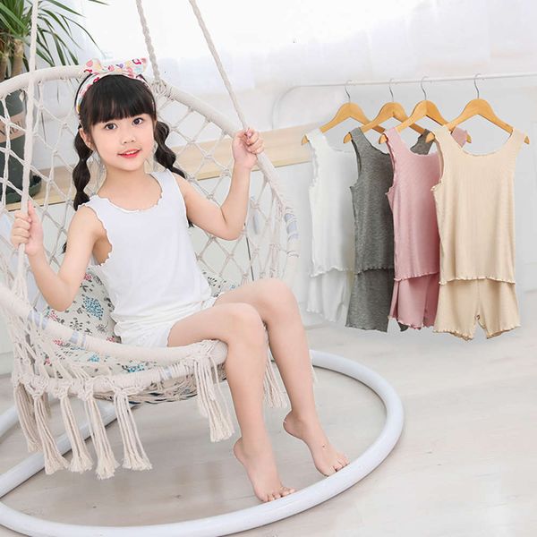 

safe summer vt children's ice wear silk cotton home pajamas girls' three pants with skirt underpants h6ujh6uj79hq, Blue;red