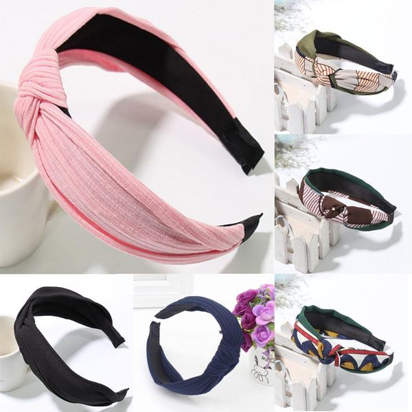 

vintage solid floral print headband cross knot twist women hairband turban hair hoop headband headwear girls hair accessories q bbyufz