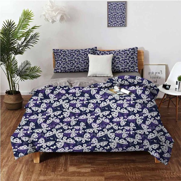 

butterflies with flower patterned wings abstract animal ornate insectbedding 3-piece set