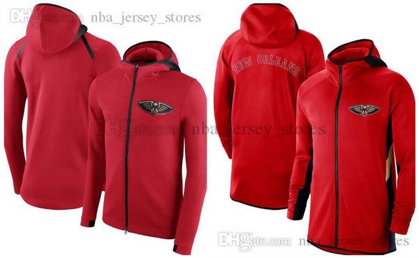 

men new orleans pelicans showtime jersey therma flex performance full-zip basketball hoodie and pant, Blue;black