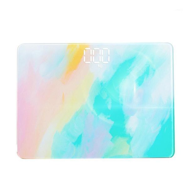 

colorfulbody floor scales glass smart electronic scales usb charging led display digital body weight scale 30x20cm wwo661