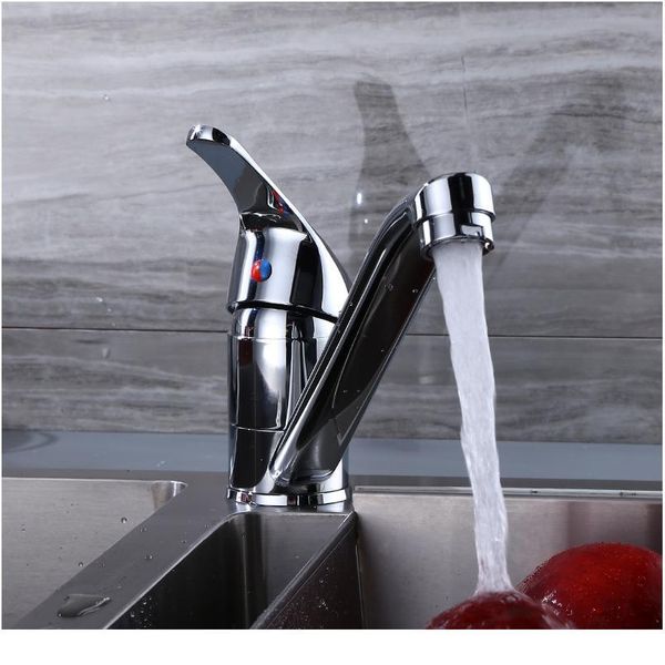 

sianco chrome brass rotatable kitchen faucet single hole mixer tap deck mounted sink faucet sianc jllvtp