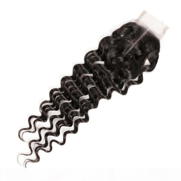 

ishow a brazilian deep wave bundles 4pcs with 2*4 lace closure human hair bundles with closure wholesale brazilian hair weave peruvian, Black