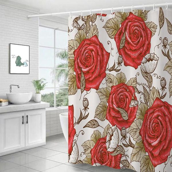 

ванная комната подача ванны набор цветов напечатанный водонепроницаемый полиэстер ткань ткань ванна занавес экран wi jllcqa