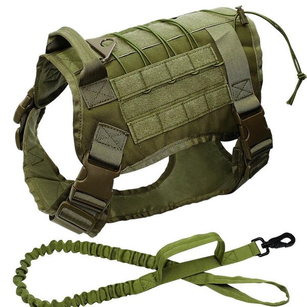 

military tactical dog harness k9 working dog vest nylon bungee leash lead training running for medium large dogs german bbyeam