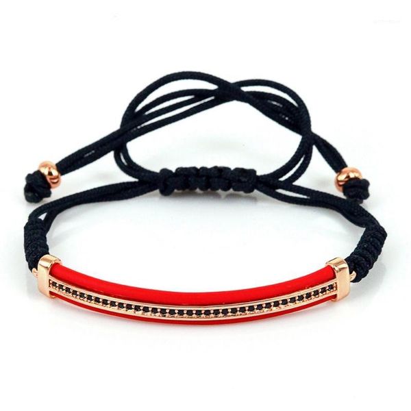 

charm bracelets 2021 men bangles, protecting rivieve macrame bracelet rose tube and black cz leather bracelet1, Golden;silver