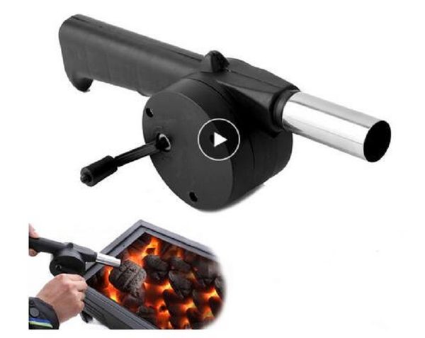 

outdoor barbecue fan hand-cranked air blower portable bbq grill fire bellows tools picnic camping accessories bbq tools
