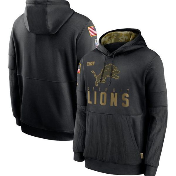 

detroit lions men ladies youth sweatshirt salute to service sideline performance pullover football hoodie black