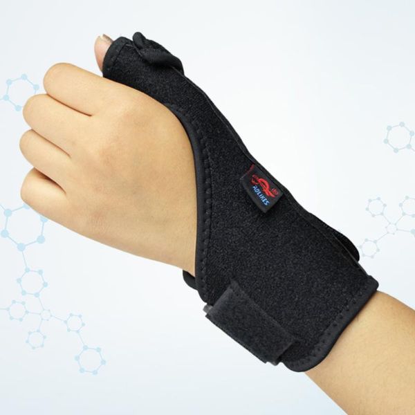 

wrist support thumb splint premium spica brace for high-speed recovery pain relief arthritis left hand (black)1, Black;red