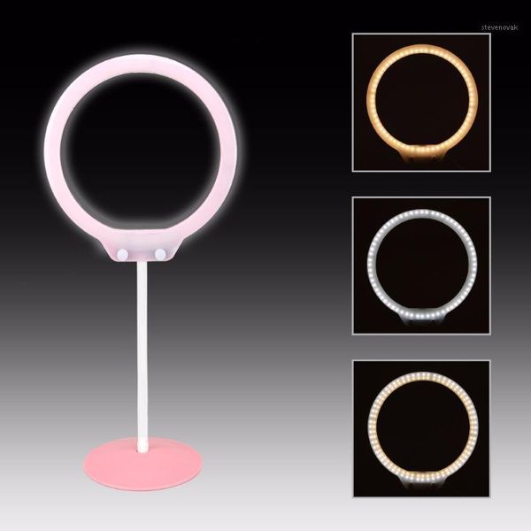 

cadiso ring light kit mini dimmable flexible pgraphy lighting table video led ring light with stand for makeup studio phone1