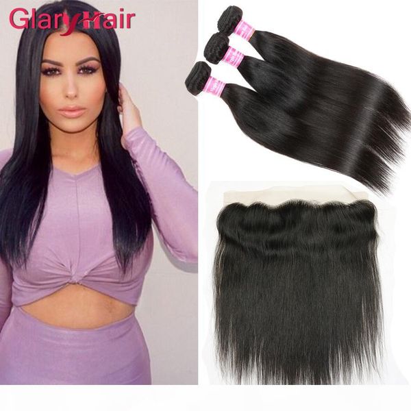 

selling unprocessed brazilian straight virgin hair bundles with 13x4 lace frontal closure remy human hair wefts weaves closure wholesale, Black;brown