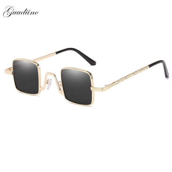 

sunglasses square metal steampunk men fashion glasses shades for women brand designer retro frame vintage sun mm118, White;black