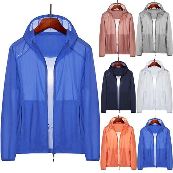 

outdoor jackets&hoodies thin jacket men 2021 summer large size overalls sunscreen windbreaker clothing couple model #h41, Blue;black
