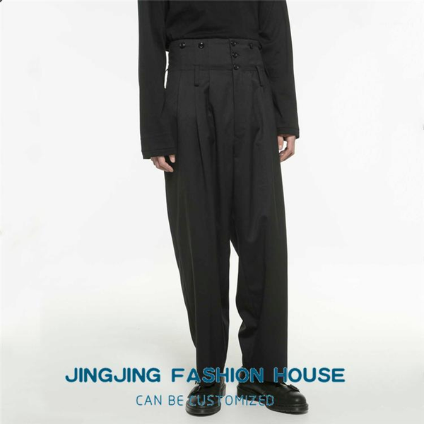 

s-6xlnew european and american men's youth trousers loose casual men's trousers wide-leg straight pants slim pants1, Black