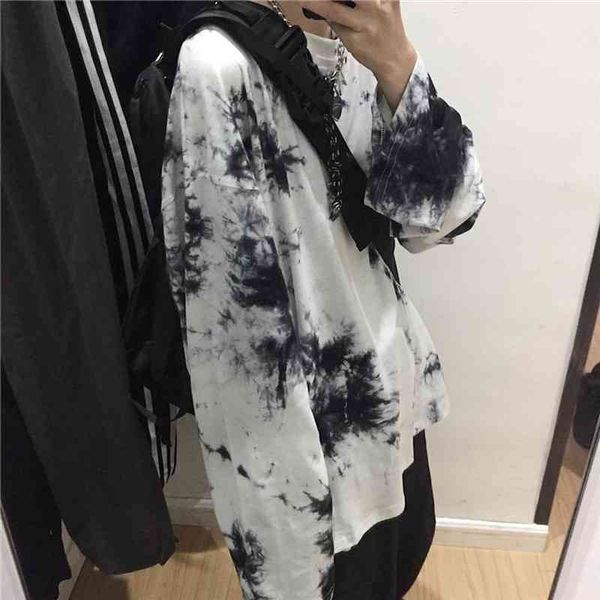 

fashion women autumn long sleeve sweatshirt women o neck pullover tie dye loose sweatshirt sudadera mujer, Black