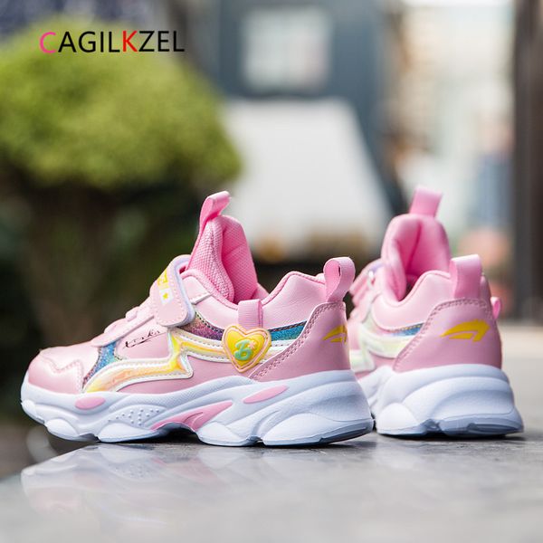 

cagilkzel new autumn children comfortable fashion kids for girl sports running sneakers girls shoes chaussure enfant, Black