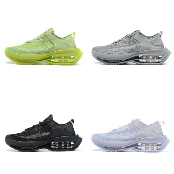 

zooms double stacked running shoes chaussures triple black white barely volt gray women mens trainers sports sneakers walking jogging