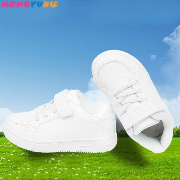 

athletic & outdoor kids sneakers boys shoes girls trainers children leather white school pink casual shoe flexible sole fashion, Black