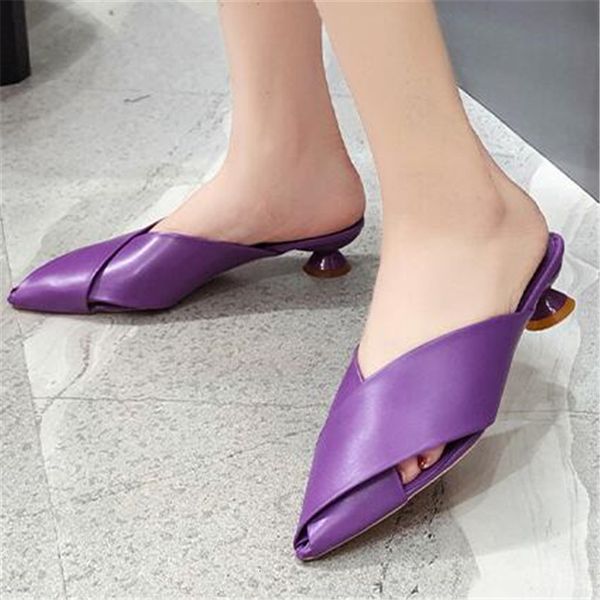 

fashions 2021 new slippers sweet colors pointed toe down summer in the open female air flip flops beach yhi9, Black