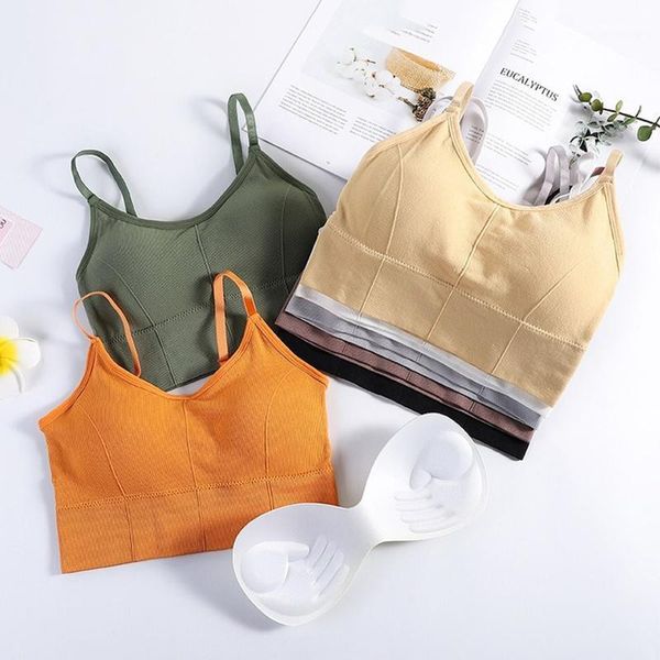 

gym clothing padded push up sports bra woman underwear yoga shockproof workout women's sport breathable fitness1, White;black