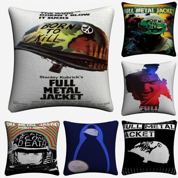 

full metal jacket war movie art decorative cotton linen cushion cover 45x45 cm for sofa chair pillowcase home decor almofada