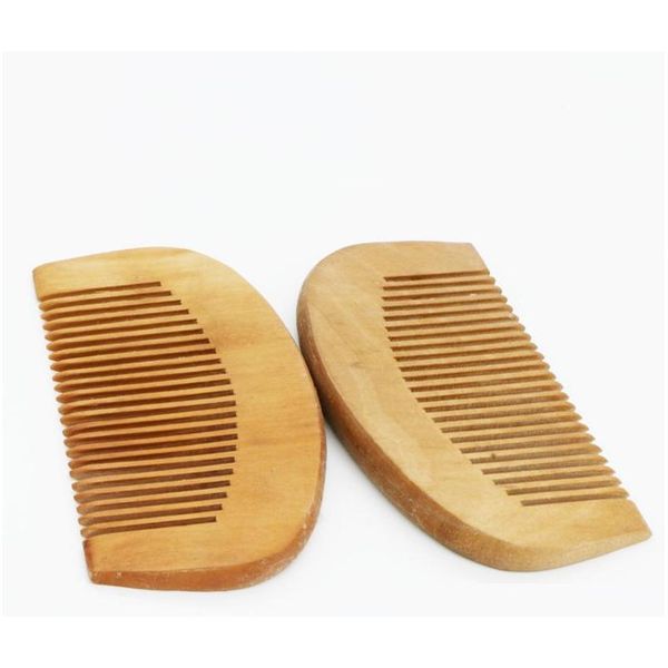 

natural wide tooth peach wood no-static massage hair mahogany wooden comb wood hair massage qylaxi bdehair, Silver