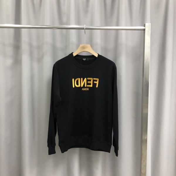 

sweater fashion men's autumn winter round neck knitted couple terry fabric high density embroidery s-xxl birthday gift, Black