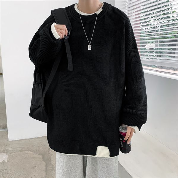 

2021 new autumn new tide marks couple high male collar loose around the thick neck of white mesh 69ty, White;black