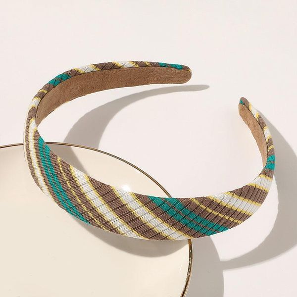 

fashion women wide headband rainbow striped knitted headband head hoop ladies make up wash face hairband turban hair accessories q bbyikg