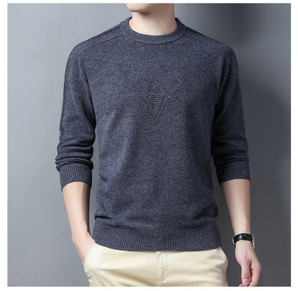 

new autumn and winter sweater men's round neck youth thickened pullover loose sweater winter tide, White;black